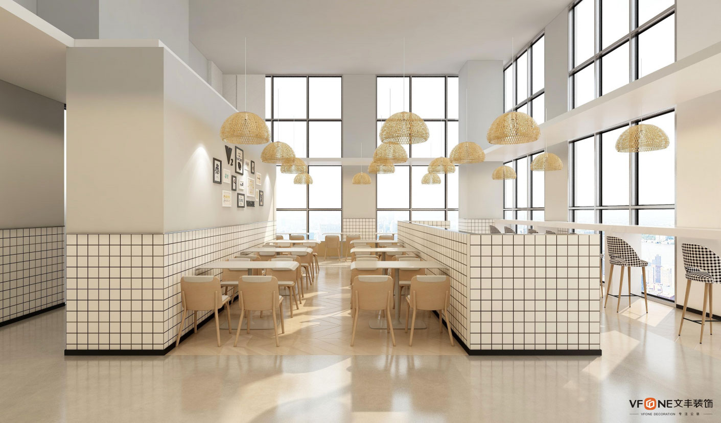快餐店室內(nèi)裝修怎么節(jié)省施工成本？簡約DIY設(shè)計隔斷案例！
